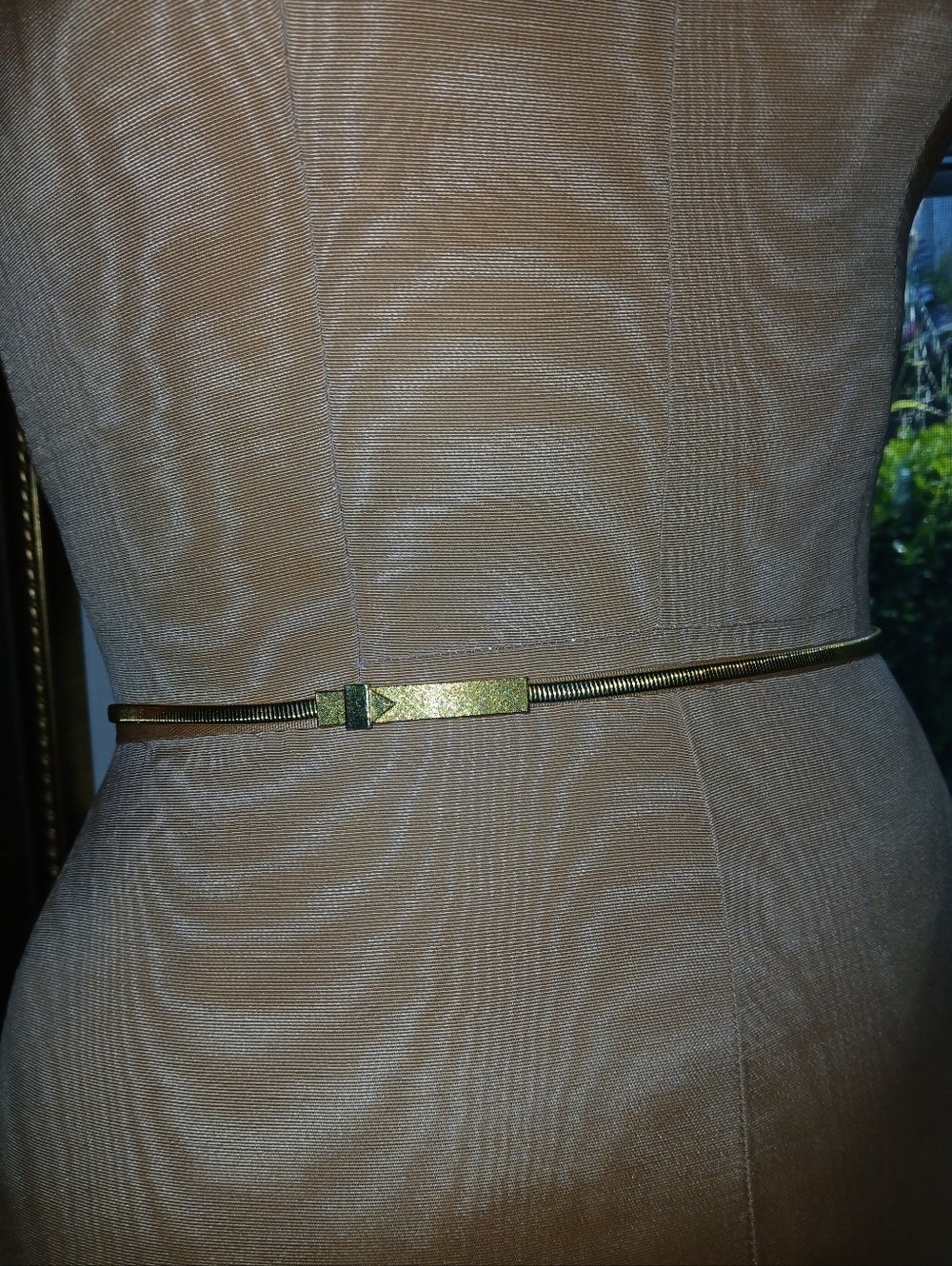 Vintage Accessocraft Gold Snake Metal Stretch Belt